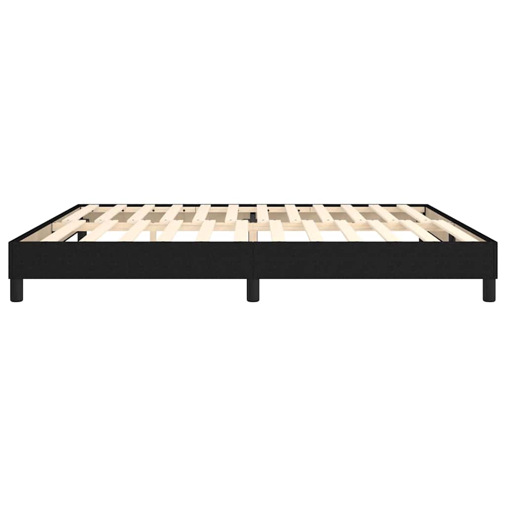 Struttura Letto a Rete a Molle Nero 200x200 cm in Tessuto