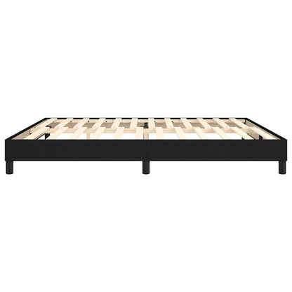 Struttura Letto a Rete a Molle Nero 200x200 cm in Tessuto