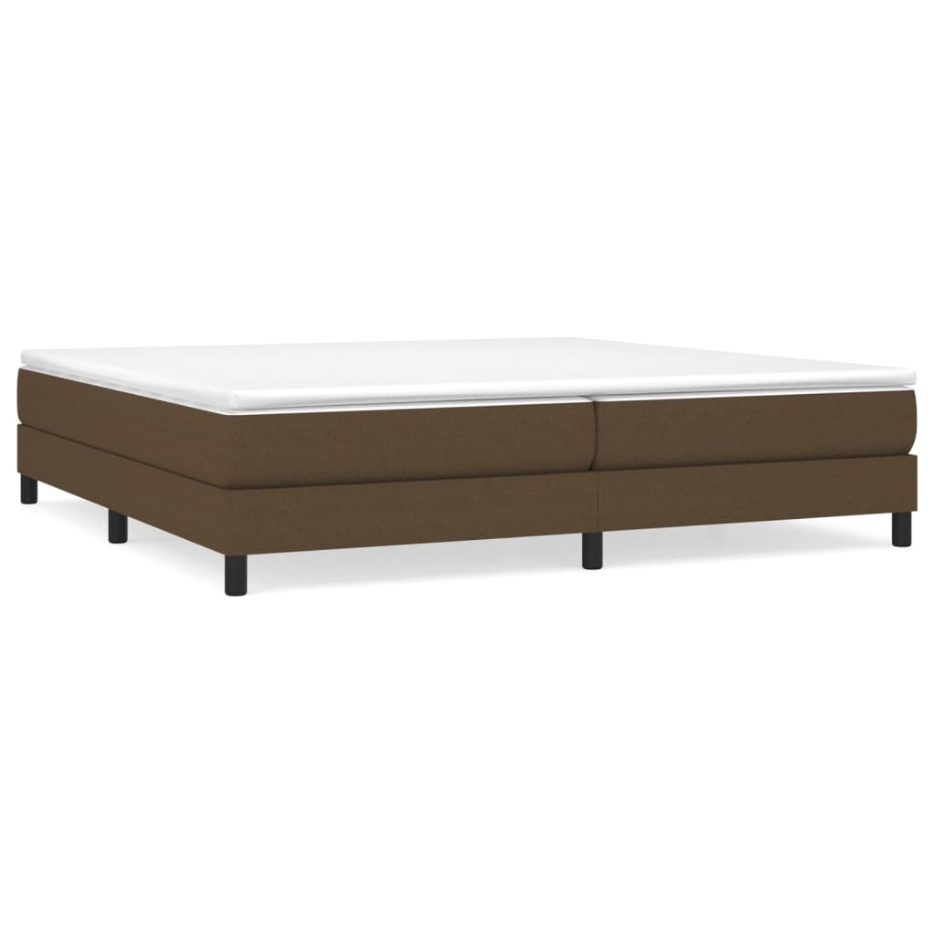 Struttura Letto a Rete a Molle Marrone Scuro 200x200 cm in Tessuto | homemem39