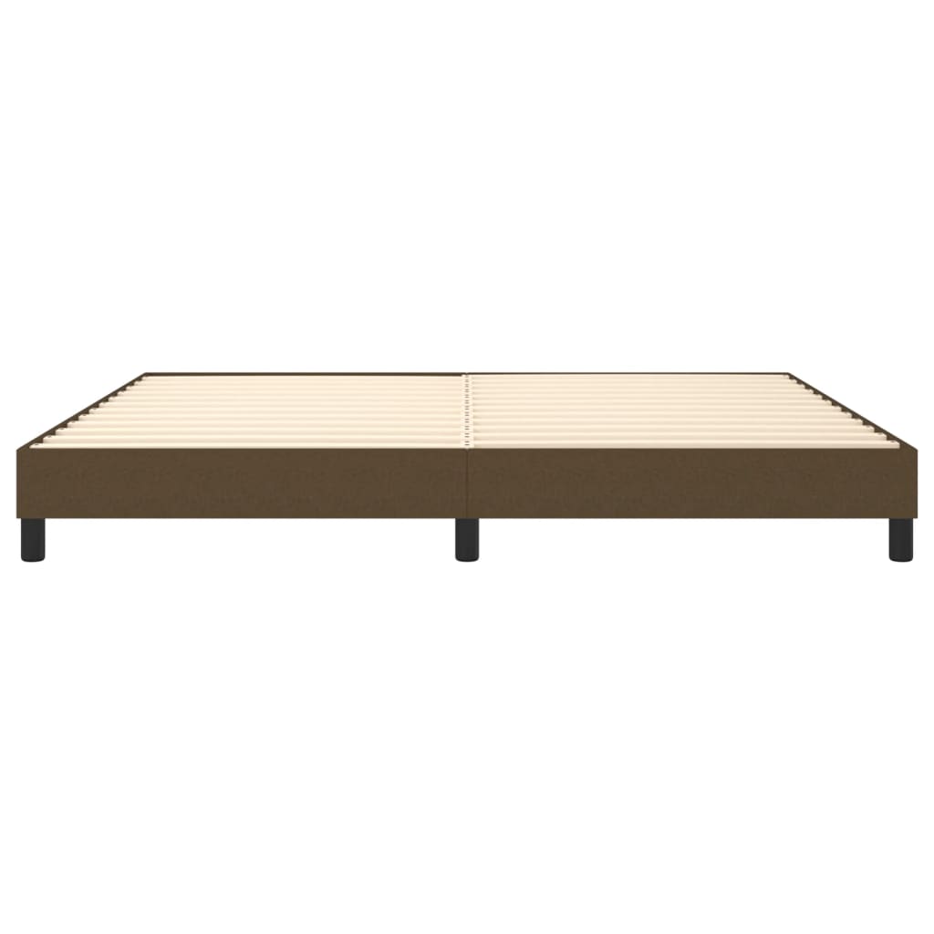 Struttura Letto a Rete a Molle Marrone Scuro 200x200 cm in Tessuto | homemem39