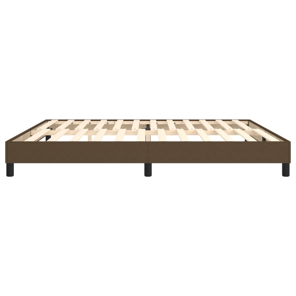 Struttura Letto a Rete a Molle Marrone Scuro 200x200 cm in Tessuto | homemem39