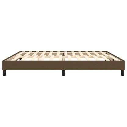 Struttura Letto a Rete a Molle Marrone Scuro 200x200 cm in Tessuto | homemem39