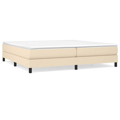 Struttura Letto a Rete a Molle Crema 200x200 cm in Tessuto