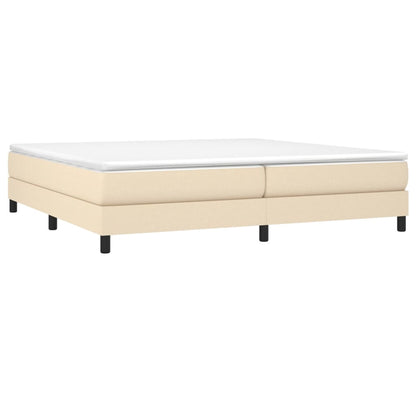 Struttura Letto a Rete a Molle Crema 200x200 cm in Tessuto | homemem39