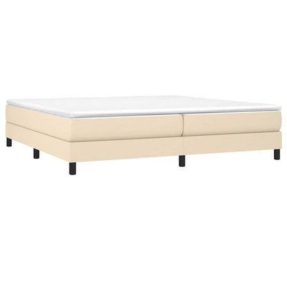 Struttura Letto a Rete a Molle Crema 200x200 cm in Tessuto