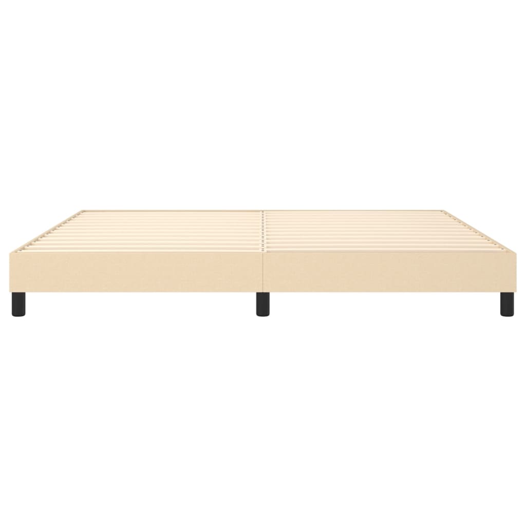 Struttura Letto a Rete a Molle Crema 200x200 cm in Tessuto | homemem39