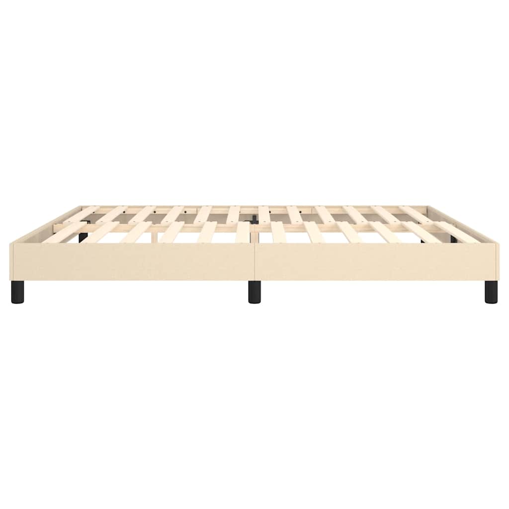Struttura Letto a Rete a Molle Crema 200x200 cm in Tessuto
