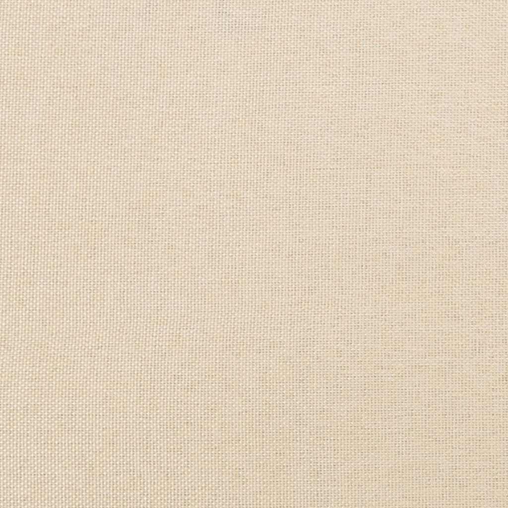 Struttura Letto a Rete a Molle Crema 200x200 cm in Tessuto