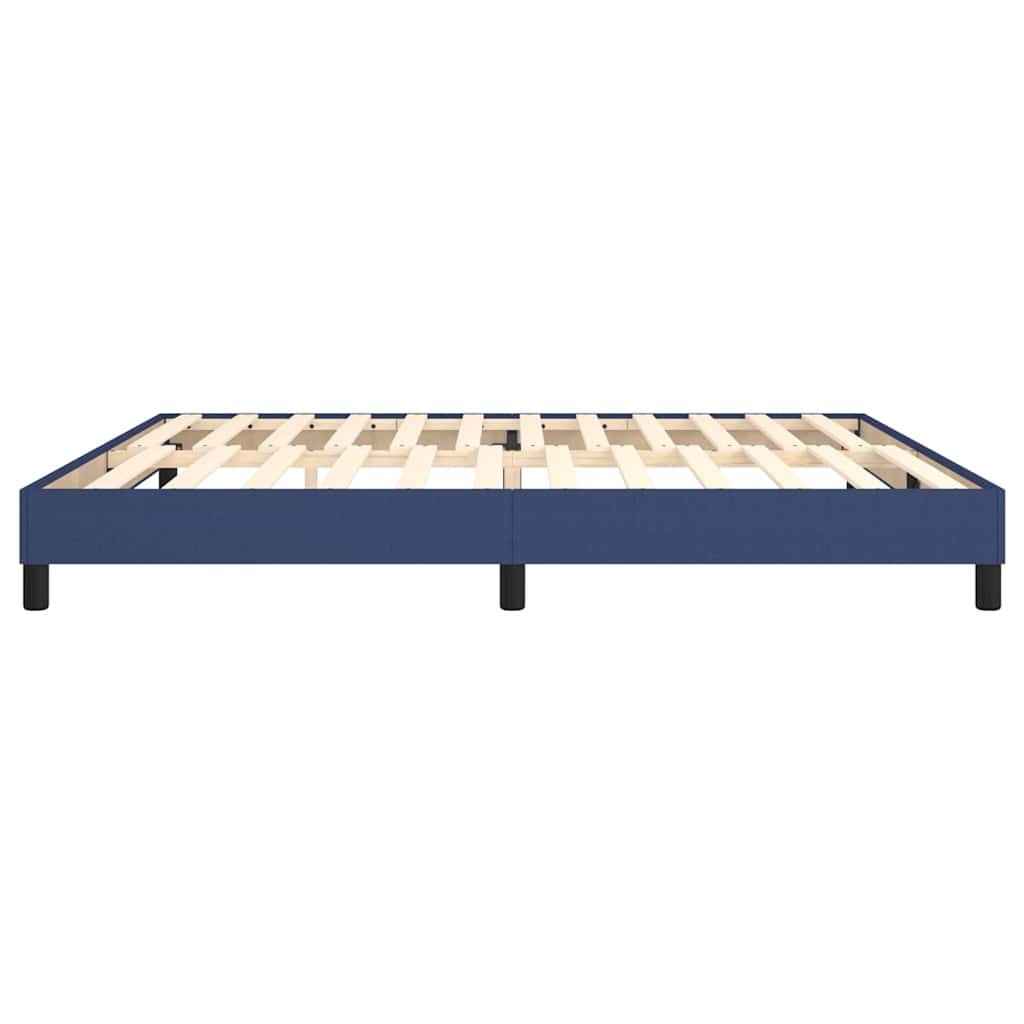 Struttura Letto a Rete a Molle Blu 200x200 cm in Tessuto