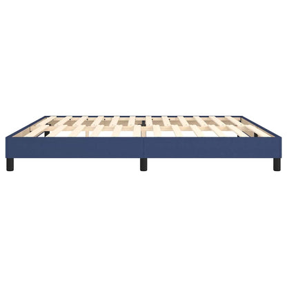 Struttura Letto a Rete a Molle Blu 200x200 cm in Tessuto