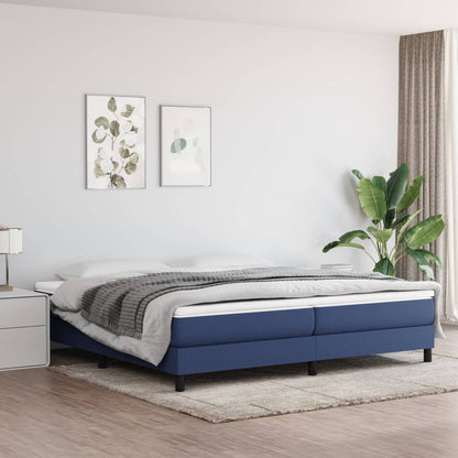 Struttura Letto a Rete a Molle Blu 200x200 cm in Tessuto | homemem39