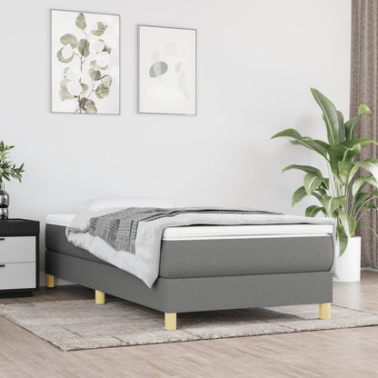 Struttura Letto a Rete a Molle Grigio Scuro 80x200 cm Tessuto