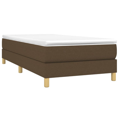 Struttura Letto a Rete a Molle Marrone Scuro 80x200 cm Tessuto | homemem39