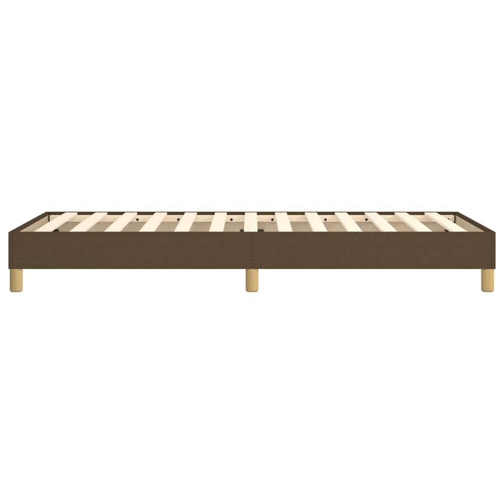 Struttura Letto a Rete a Molle Marrone Scuro 80x200 cm Tessuto