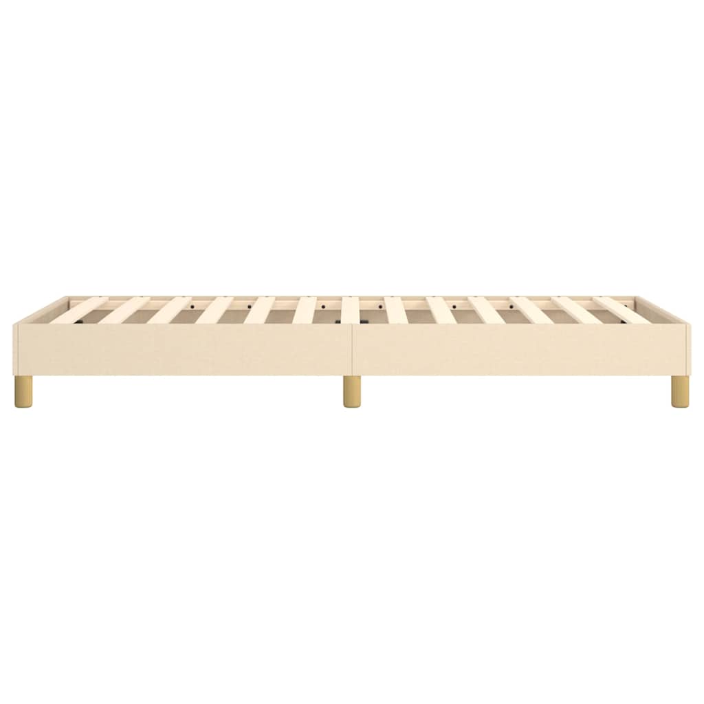 Struttura Letto a Rete a Molle Crema 80x200 cm in Tessuto