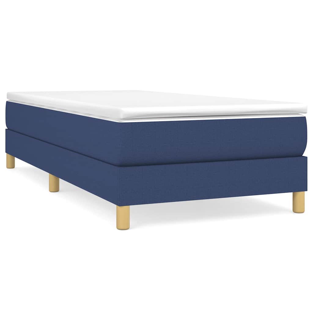 Struttura Letto a Rete a Molle Blu 80x200 cm in Tessuto