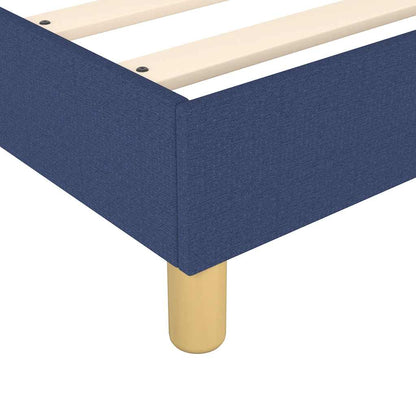 Struttura Letto a Rete a Molle Blu 80x200 cm in Tessuto