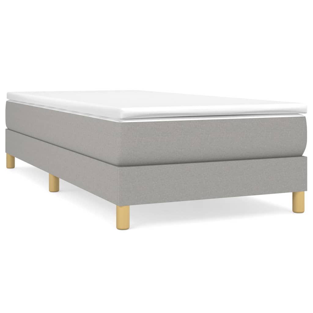 Struttura Letto a Rete a Molle Grigio Chiaro 90x190 cm Tessuto