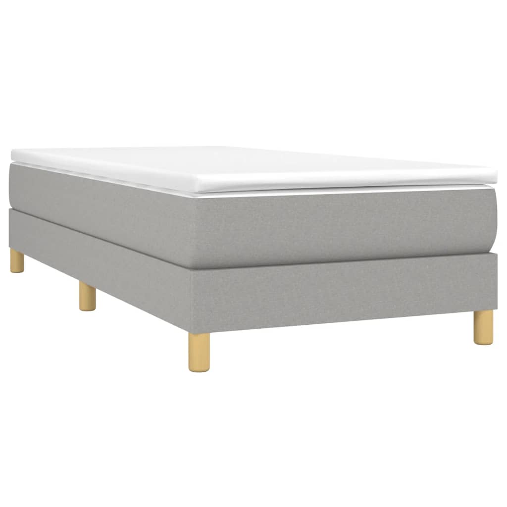 Struttura Letto a Rete a Molle Grigio Chiaro 90x190 cm Tessuto
