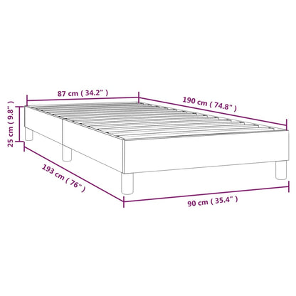 Struttura Letto a Rete a Molle Grigio Chiaro 90x190 cm Tessuto