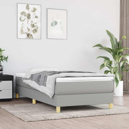Struttura Letto a Rete a Molle Grigio Chiaro 90x190 cm Tessuto