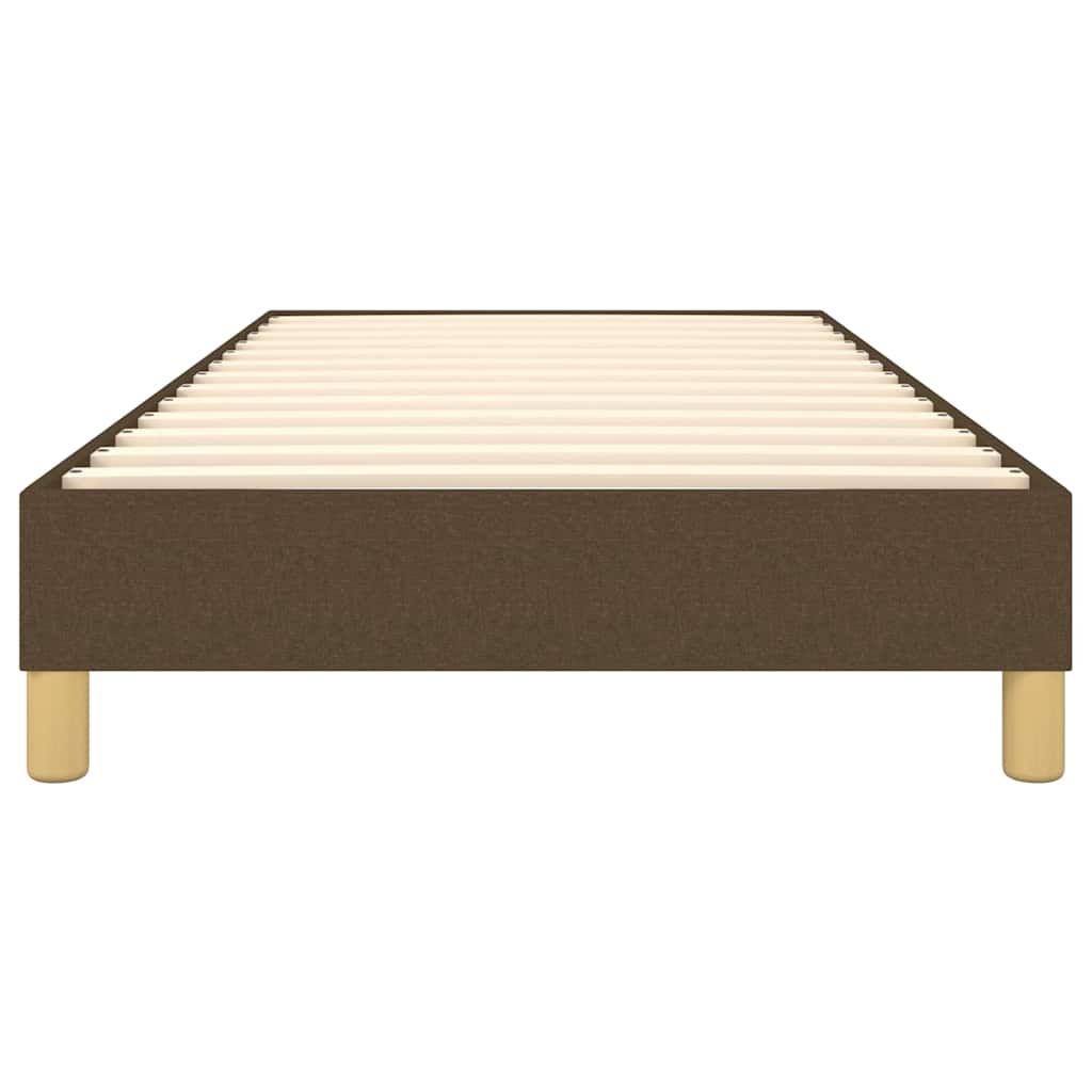 Struttura Letto a Rete a Molle Marrone Scuro 90x190 cm Tessuto