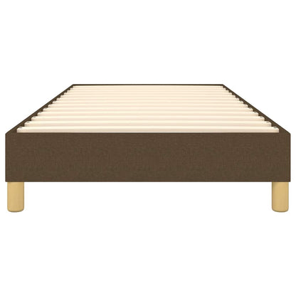 Struttura Letto a Rete a Molle Marrone Scuro 90x190 cm Tessuto