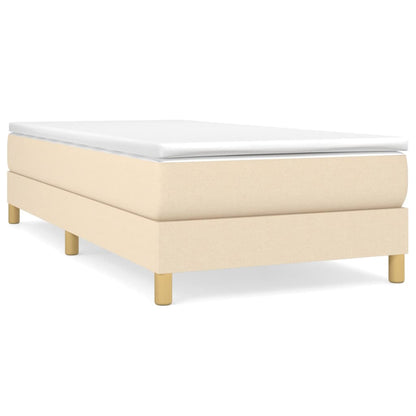 Struttura Letto a Rete a Molle Crema 90x190 cm in Tessuto | homemem39