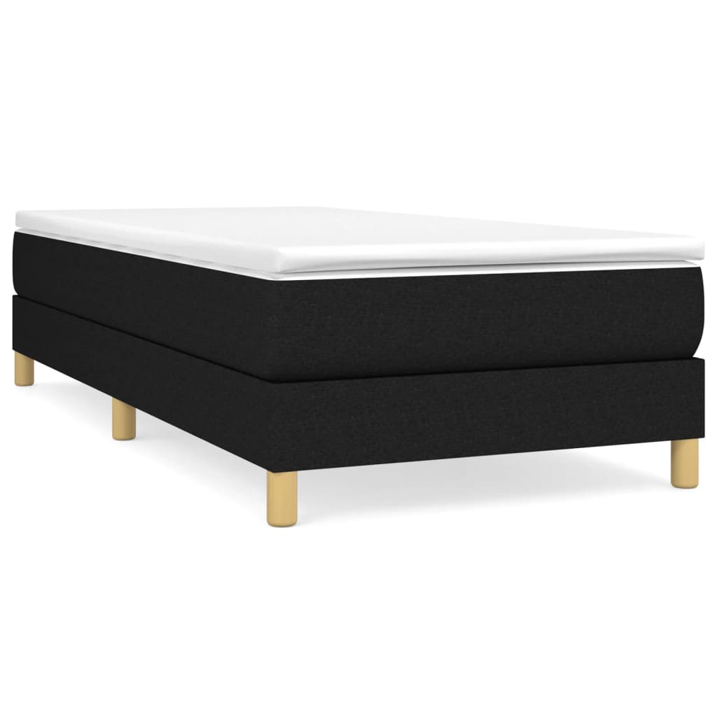 Struttura Letto a Rete a Molle Nero 90x200 cm in Tessuto | homemem39