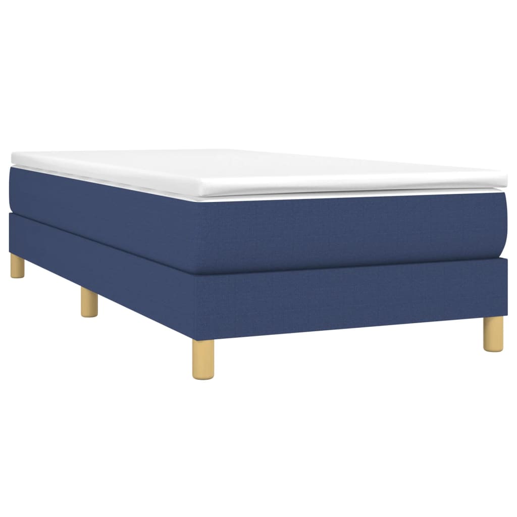 Struttura Letto a Rete a Molle Blu 90x200 cm in Tessuto | homemem39