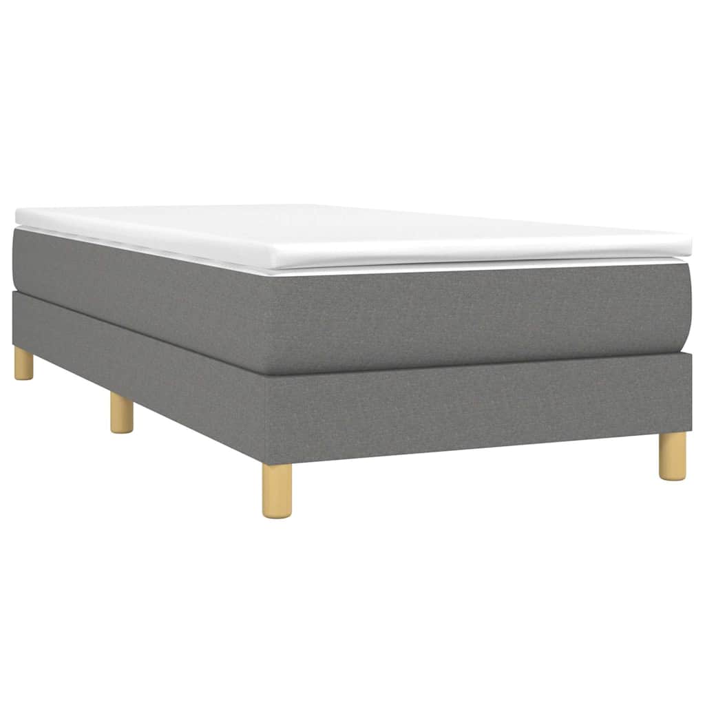 Struttura Letto a Rete a Molle Grigio Scuro 100x200 cm Tessuto