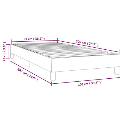 Struttura Letto a Rete a Molle Grigio Scuro 100x200 cm Tessuto