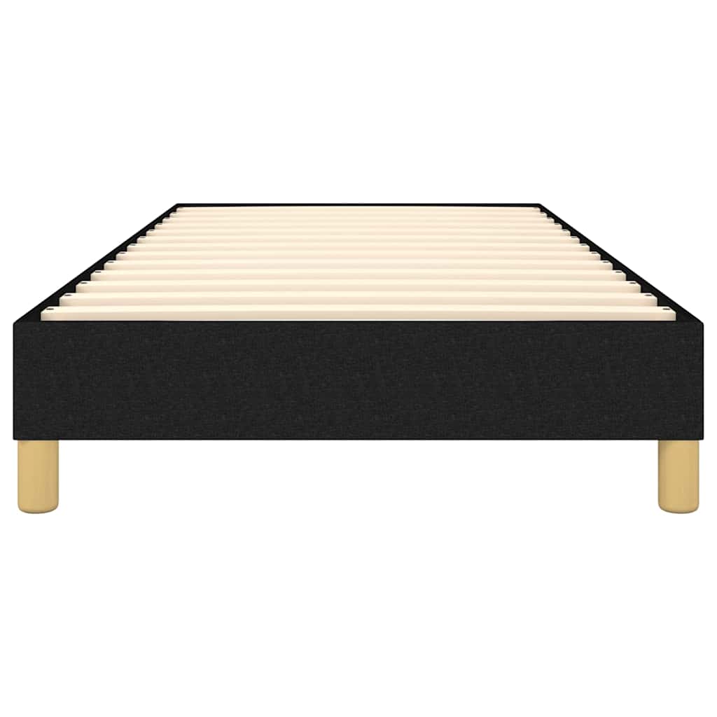 Struttura Letto a Rete a Molle Nero 100x200 cm in Tessuto