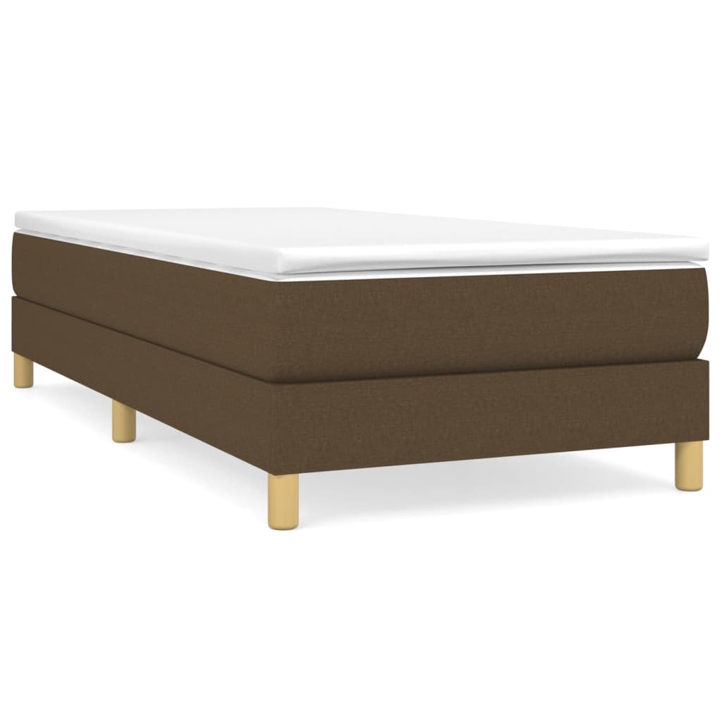 Struttura Letto a Rete a Molle Marrone Scuro 100x200 cm Tessuto | homemem39