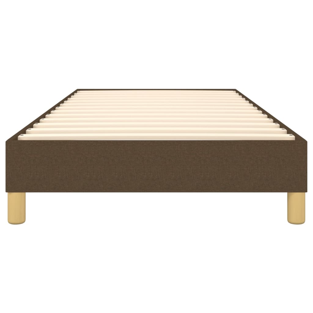 Struttura Letto a Rete a Molle Marrone Scuro 100x200 cm Tessuto | homemem39