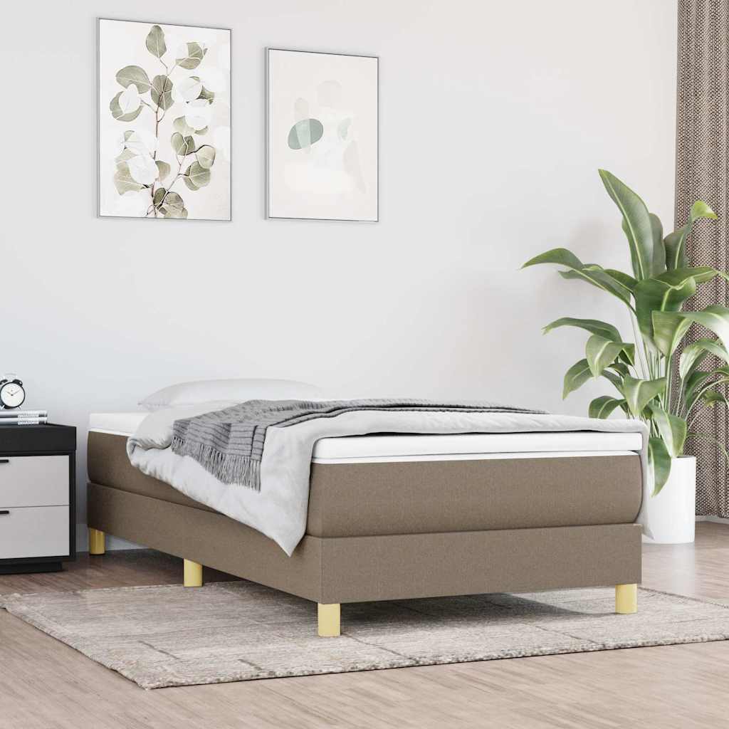 Struttura Letto a Rete a Molle Tortora 100x200 cm in Tessuto