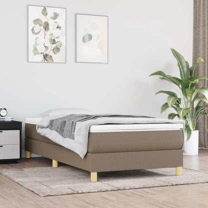 Struttura Letto a Rete a Molle Tortora 100x200 cm in Tessuto
