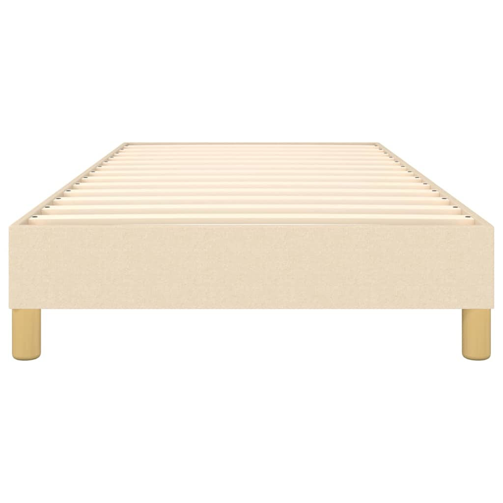 Struttura Letto a Rete a Molle Crema 100x200 cm in Tessuto