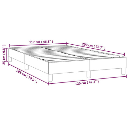 Struttura Letto a Rete a Molle Grigio Scuro 120x200 cm Tessuto