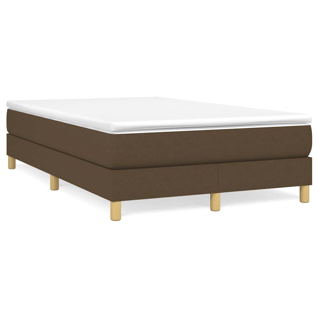 Struttura Letto a Rete a Molle Marrone Scuro 120x200 cm Tessuto