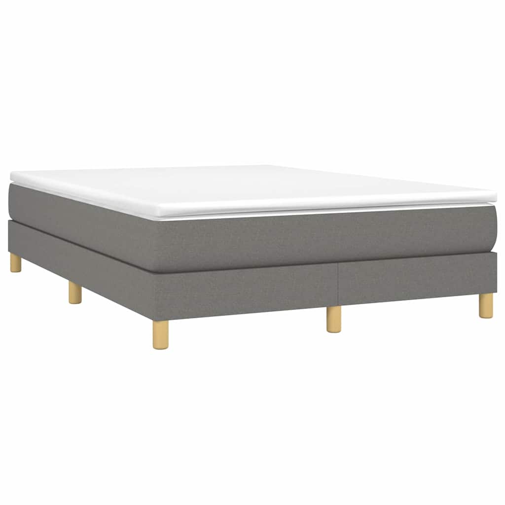 Struttura Letto a Rete a Molle Grigio Scuro 140x190 cm Tessuto