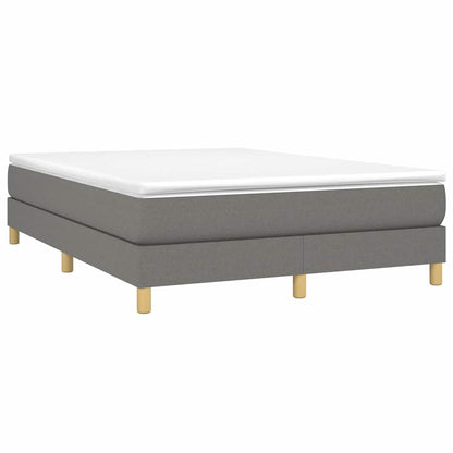 Struttura Letto a Rete a Molle Grigio Scuro 140x190 cm Tessuto