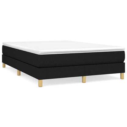 Struttura Letto a Rete a Molle Nero 140x190 cm in Tessuto