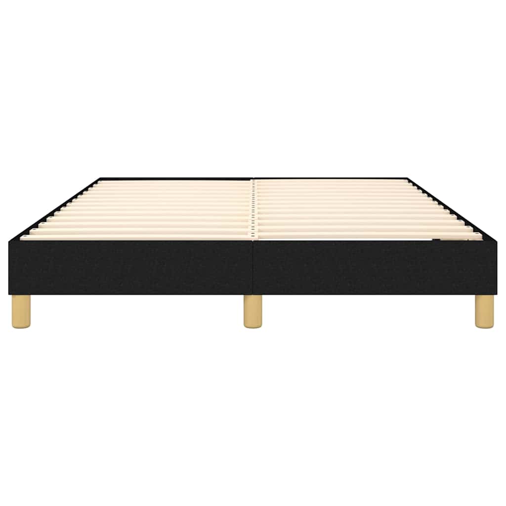 Struttura Letto a Rete a Molle Nero 140x190 cm in Tessuto