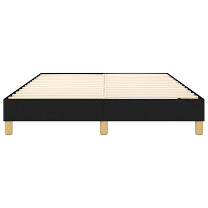 Struttura Letto a Rete a Molle Nero 140x190 cm in Tessuto