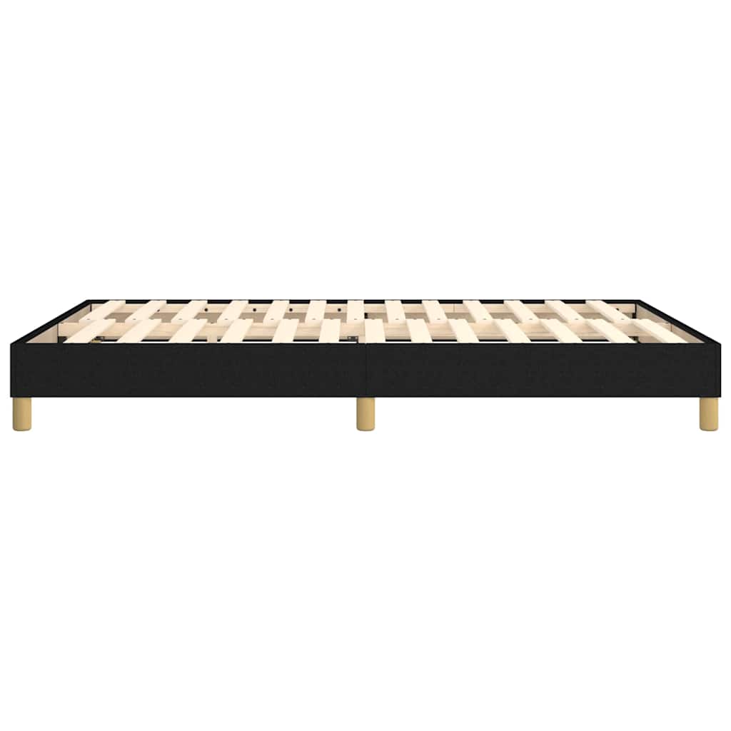 Struttura Letto a Rete a Molle Nero 140x190 cm in Tessuto
