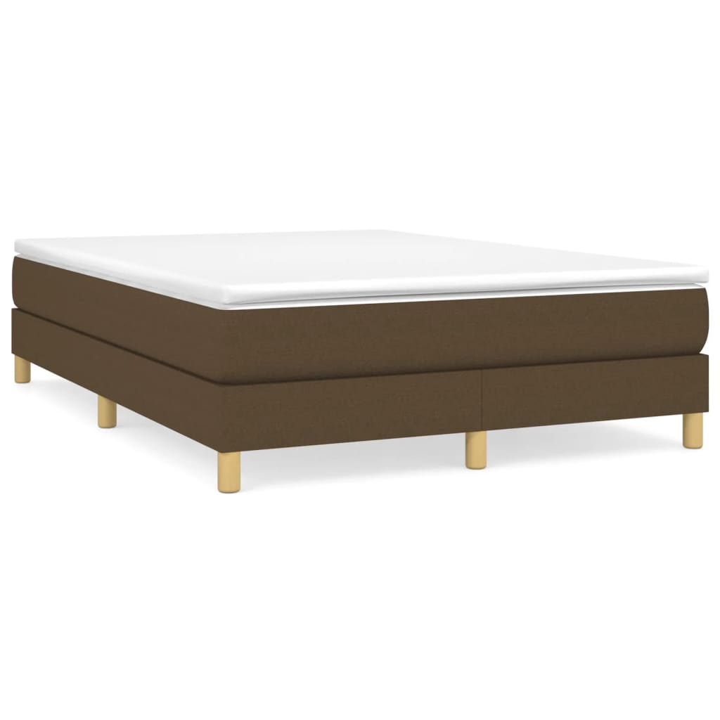 Struttura Letto a Rete a Molle Marrone Scuro 140x190 cm Tessuto | homemem39