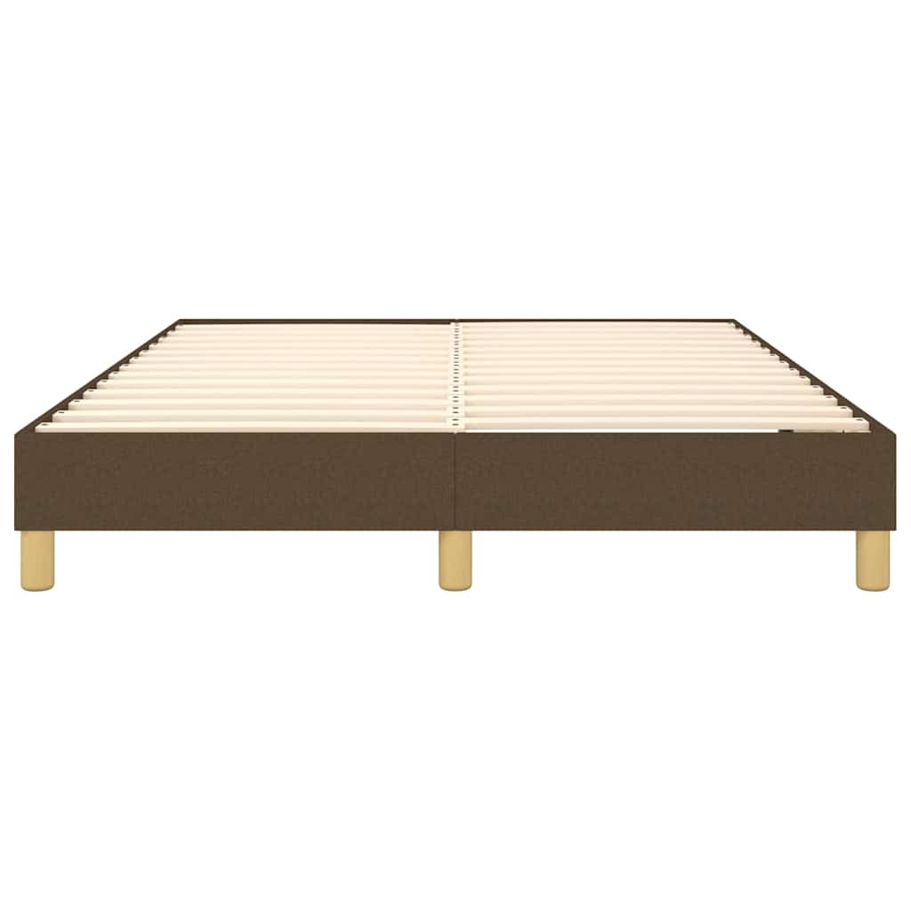 Struttura Letto a Rete a Molle Marrone Scuro 140x190 cm Tessuto