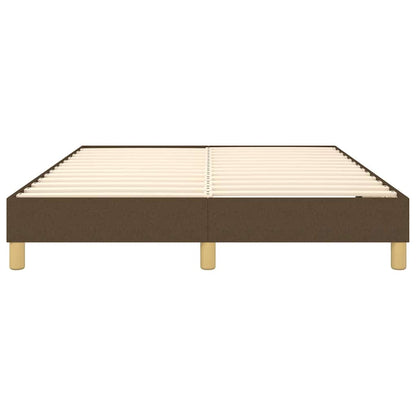 Struttura Letto a Rete a Molle Marrone Scuro 140x190 cm Tessuto