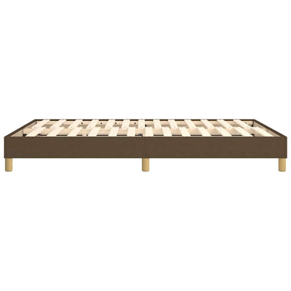 Struttura Letto a Rete a Molle Marrone Scuro 140x190 cm Tessuto